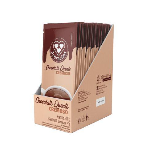 Chocolate em Pó Quente Cremoso c/10un 3 Corações Sachê 20g <<< INATIVO >>>