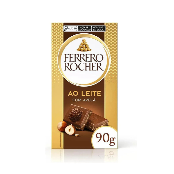 Chocolate Tablete Ferrero Rocher 90g Ao Leite