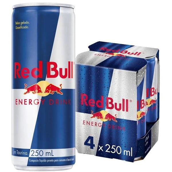 Energético Red Bull Pack c/ 04 Trad. Gelado 250ml <<< INATIVO >>>