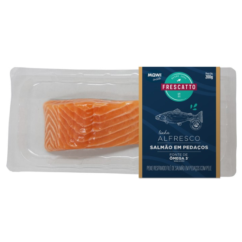 Filé de Salmão Pedaços S/E Skin Pack Frescatto bandeja 200g