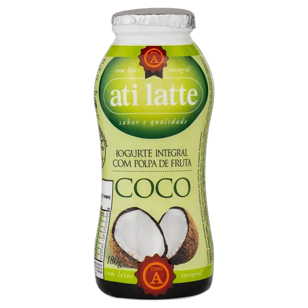 Iogurte Integral Ati Latte Garrafinha 180g Coco