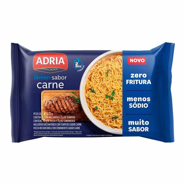 Massa Instantâneo Adria 75g Carne