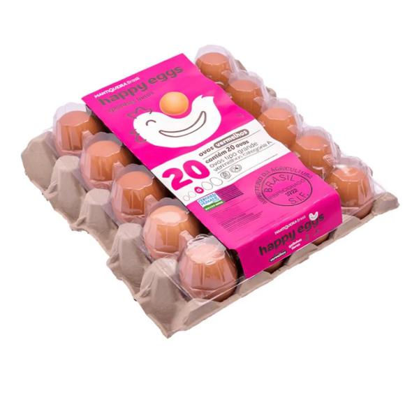 Ovo Grd Transp. Happy Eggs Mantiqueira 20un Vermelho