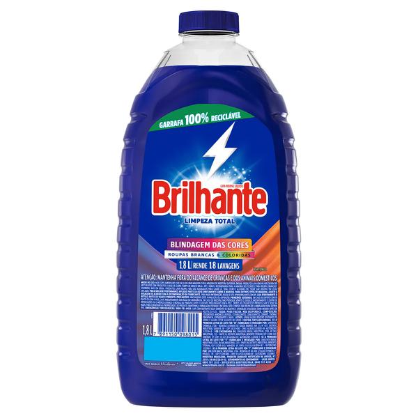 Sabão Líquido Roupas Brancas e Coloridas Brilhante 1800ml Limpeza Total