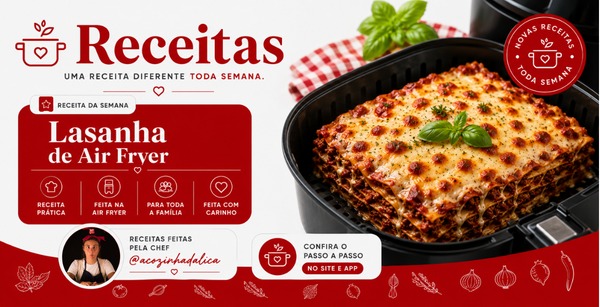 Lasanha de Air Fryer