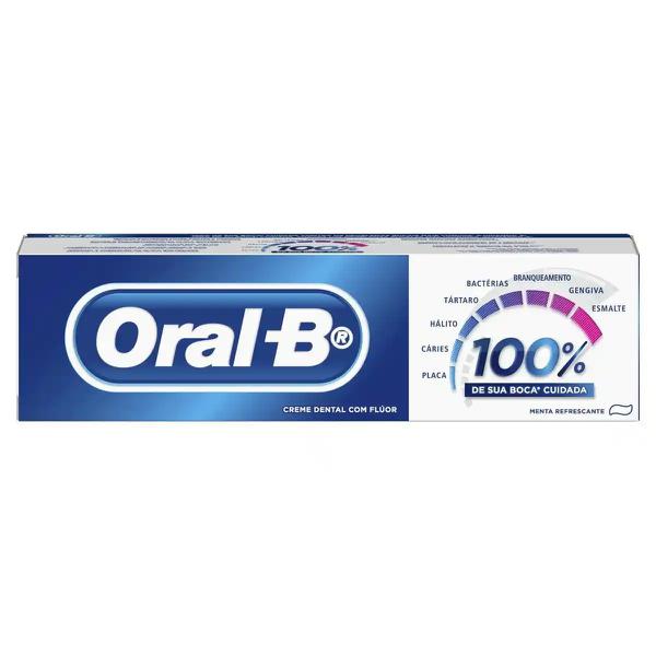 CREME DENTAL ORAL B 100%  MENTA 70G