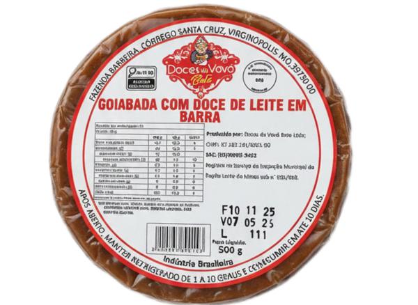 GOIABADA COM DOCE DE LEITE DOCES DA VOVO BETE BARRA 500G