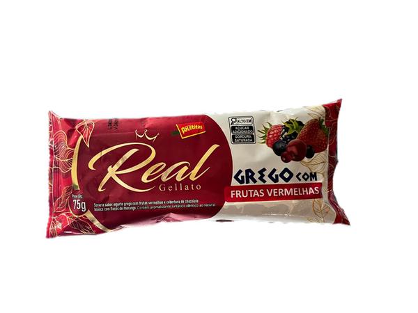 PICOLE REAL GELLATO GREGO FRUTAS VERMELHAS PALETITAS 75G