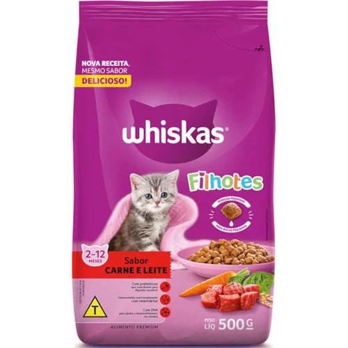 Alim Gatos Filh Carne Lei Whiskas 500gr