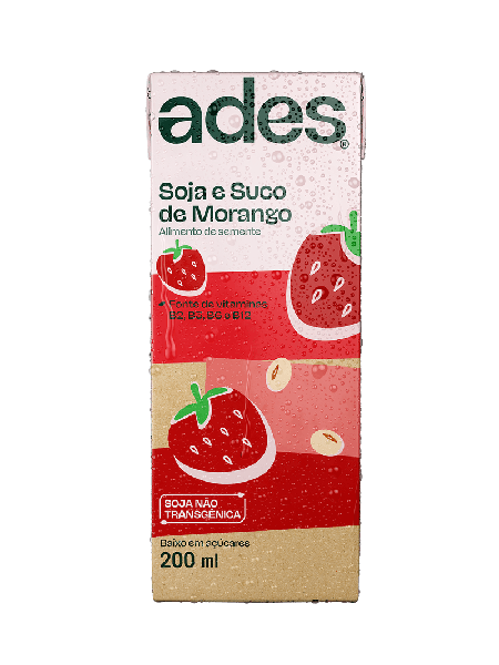 Alimento De Soja Morango Ades 200ml