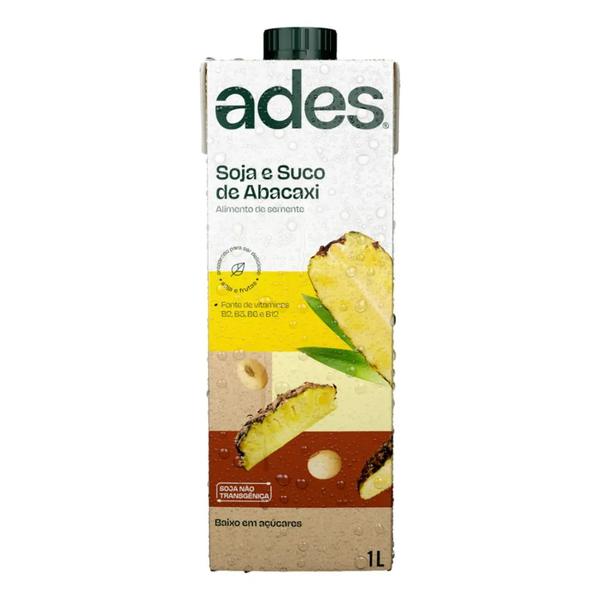 Alimento  Soja Abacaxi Ades 1 Lt
