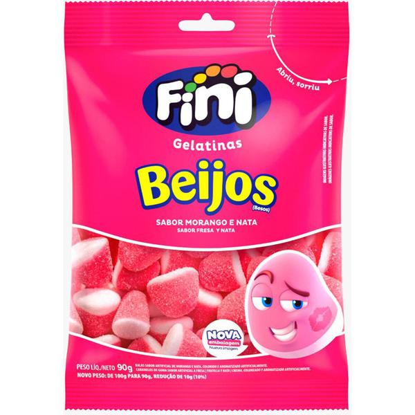 Bala Beijos Morango Fini 90gr