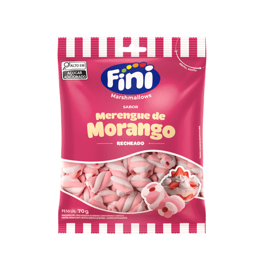 Bala Marshmallow Mereng C/ Morango Fini 70gr