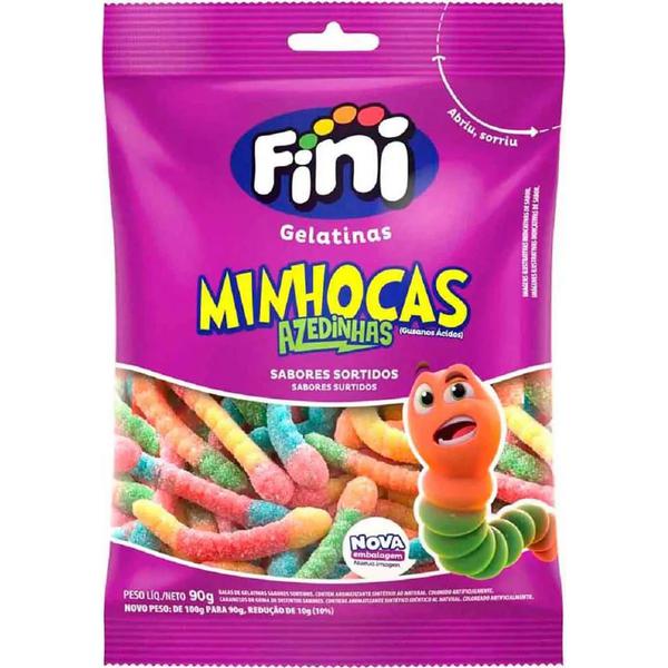 Bala Minhoca Citrica Fini 100gr