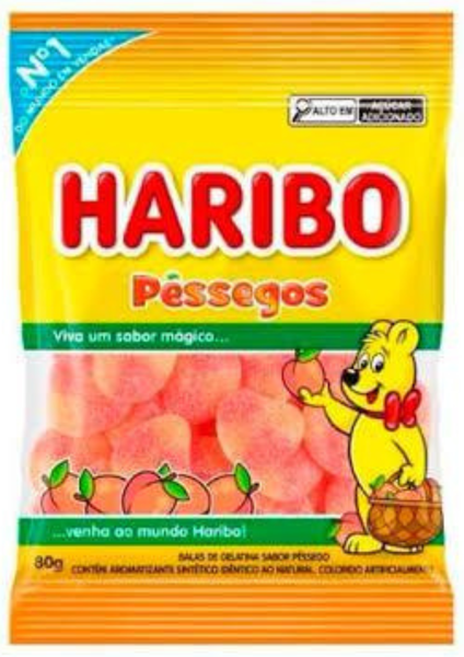 Bala pessegos Haribo 80gr
