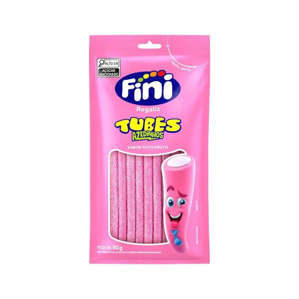 Bala Regaliz Tubes Acido Tuti Fruti 80gr