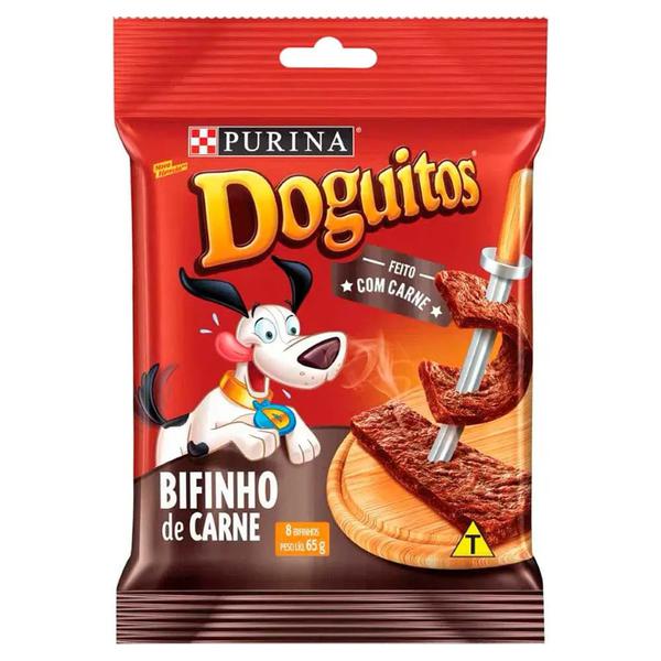 Bifinho P/Caes Doguitos Carne Purina 65g