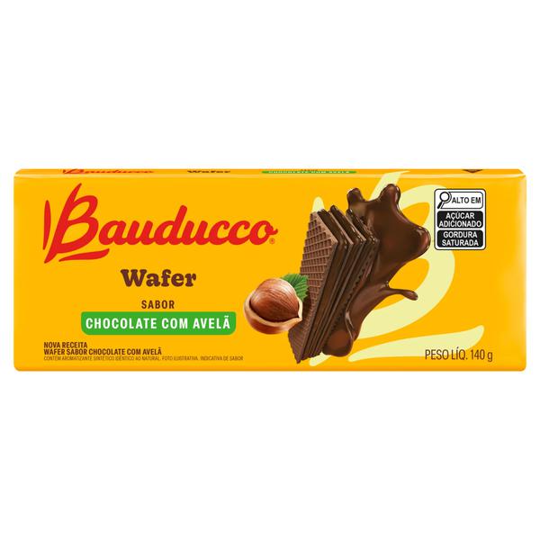 Bisc Wafer Choco Rech Choco/Aveia Bauducco 140gr