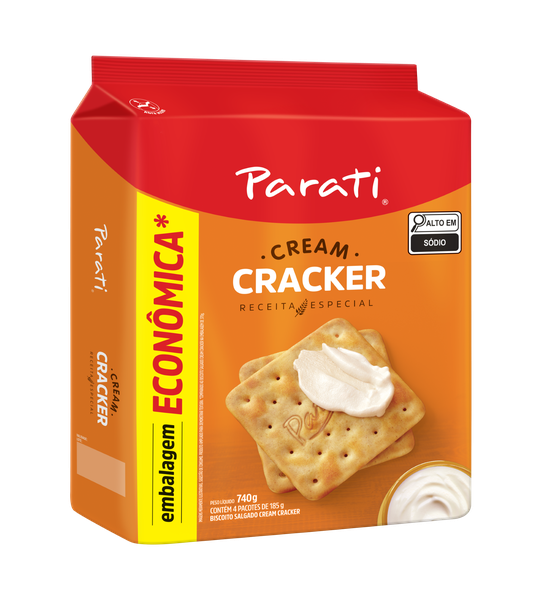 Biscoito Cream Cracker Parati 740gr
