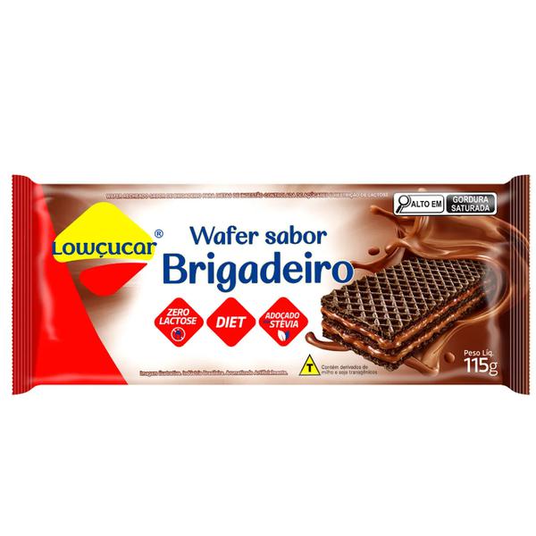 Biscoito Wafer brigadeiro Lowcucar 115gr