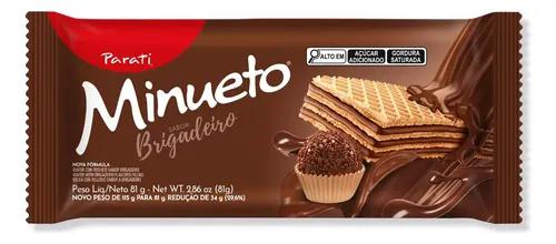 Biscoito Wafer Minueto Brigadeiro 81gr