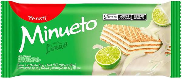 Biscoito Wafer Minueto Limao 81gr