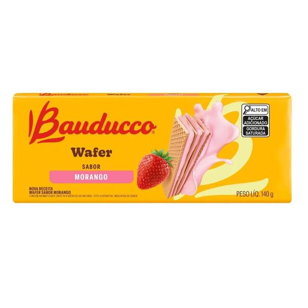 Biscoito Wafer Morango Bauducco 140gr