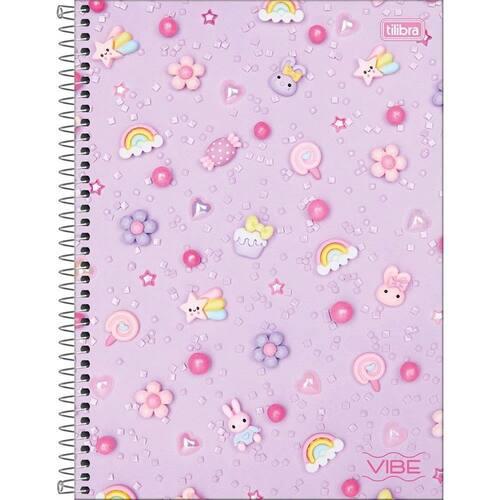 Caderno  Capa Dura Vibe Feminino 80 Flhs
