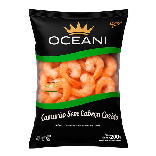 Camarao S/Cabeça Cozido 200g Oceani