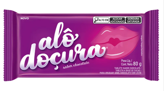 Chocolate Barra Alo Docura 80g Ao Leite