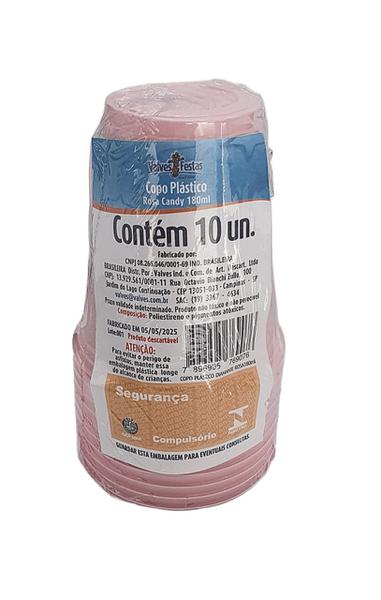 Copo Diamante 180ml Candy Rosa Fest