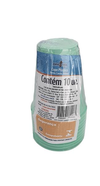 Copo Diamante 180ml Candy Verde Fest