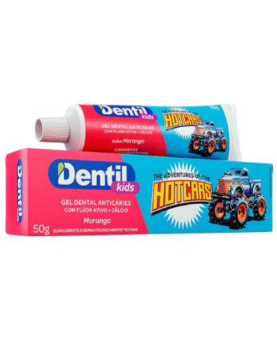 Cr Dent Kids Hotcars Morango 50g Dentil