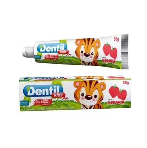 Cr Dent Kids Safari Morango 50g Dentil