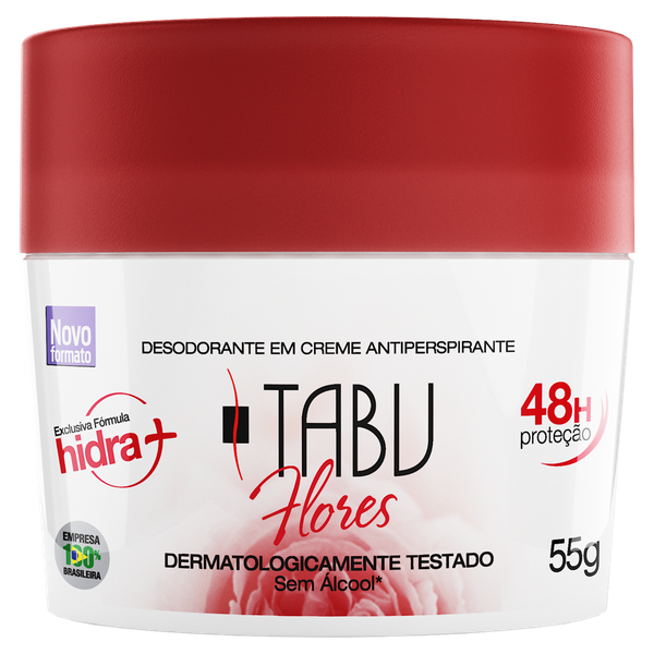 Desod Fem Creme Flores Tabu 55gr