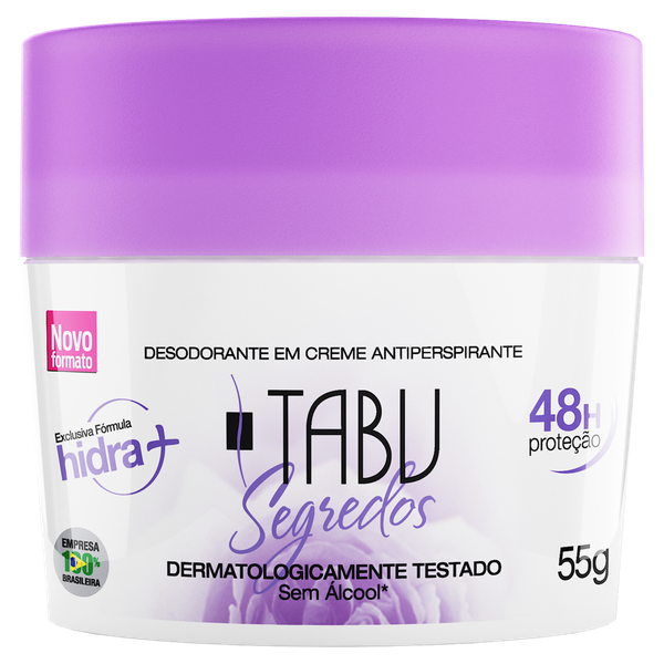 Desod Fem Creme Segredos Tabu 55gr