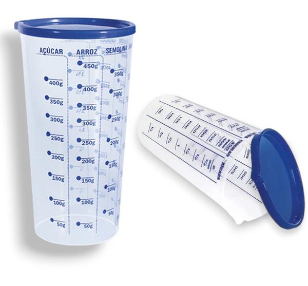 Dosador Graduado Cristal c/ tampa 570ml