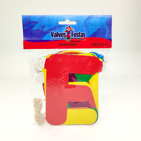 Faixa Dec Feliz Aniversario Festlar C/10