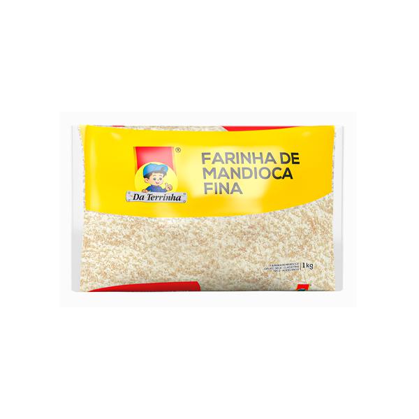 Farinha Mandioca fina Crua Da Terrinha 1kg