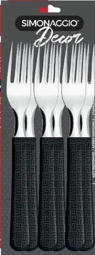 Garfo Mesa Sintonia Preto Labirinto 6pcs