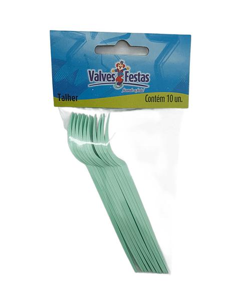 Garfo Plast Sob Candy Lilas Verde C/10