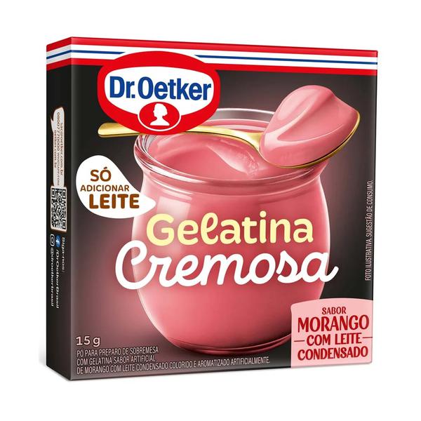 Gelatina Cremosa Dr Oetker 15gr Morango