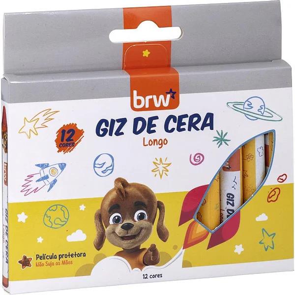 Giz De Cera Fino 12 Cores