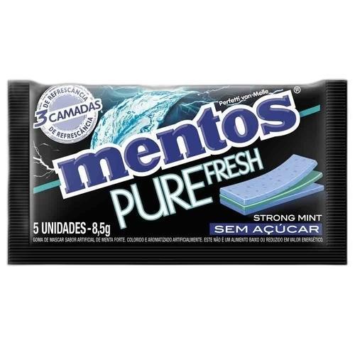 Goma Mascar 3 camadas strong mint Mentos 8,5gr