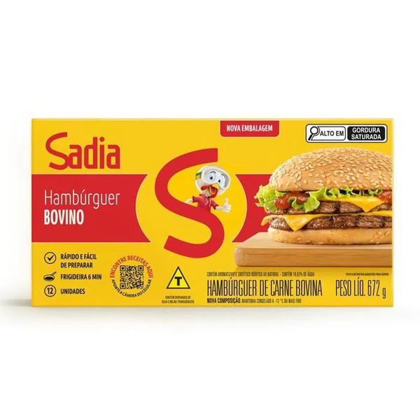 Hamb Bovino Cong Sadia 672gr
