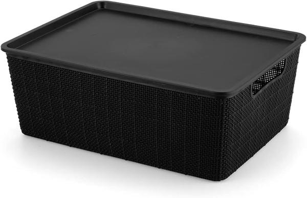Home Organize Preto C/Tampa 10,5lt