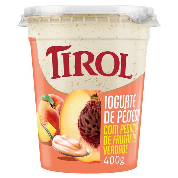 Iogurte Pedacos Pêssego Tirol 500g