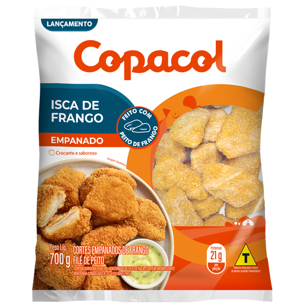 Iscas De Frango Empanada 700g Copacol
