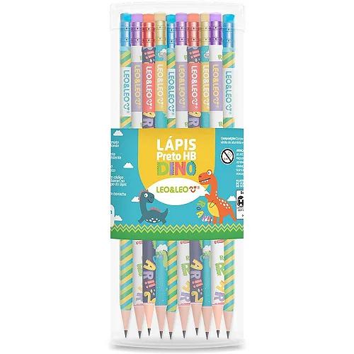 Lapis Preto Red Dec Dino Hb C/Borracha