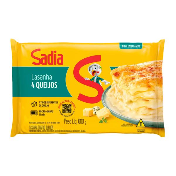 Lasanha 4 Queijos Cong Sadia 600gr